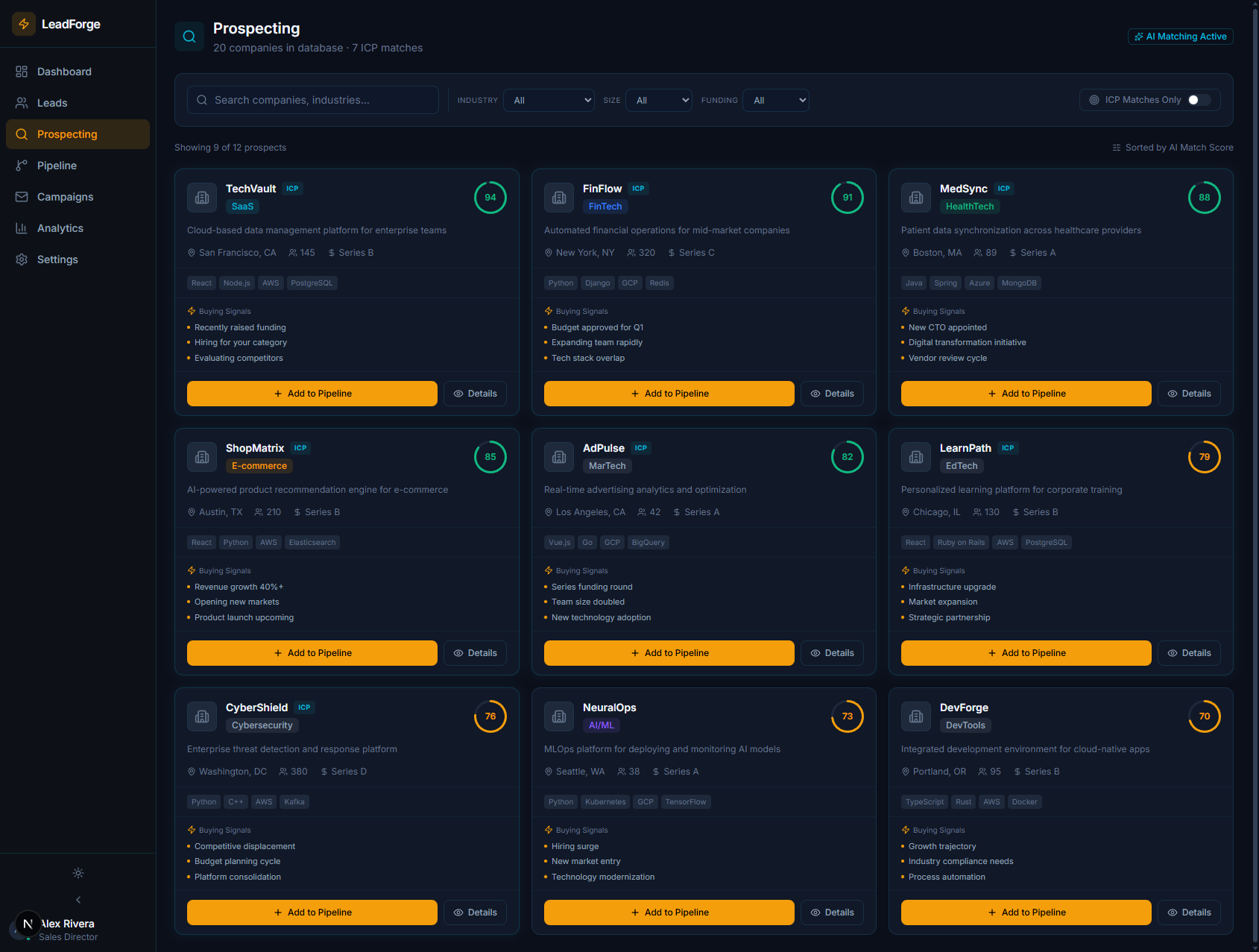 Prospecting — AI-Powered Discovery